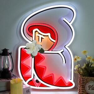 FINAL FANTASY White Mage Neon Sign Night Light Room Wall Decor